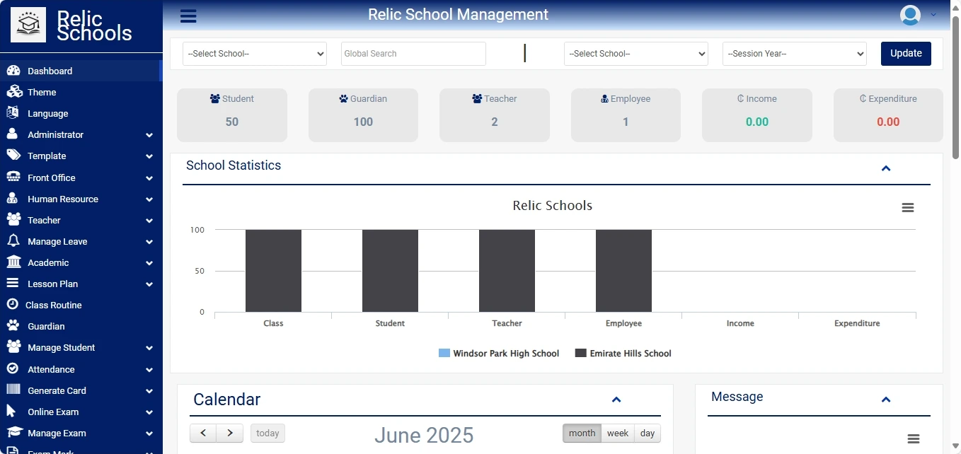 multi-school management system